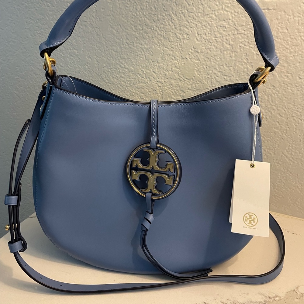 NWT Tory Burch Miller Metal Mini Hobo Bluewood/457